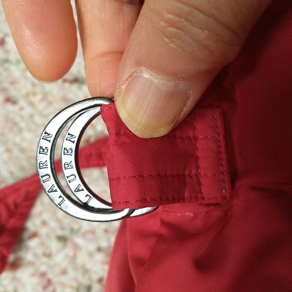 Lauren Ralph Lauren Women Vest L Petite Red Down Puffer Full Zip Snap Reversible - Picture 3 of 16